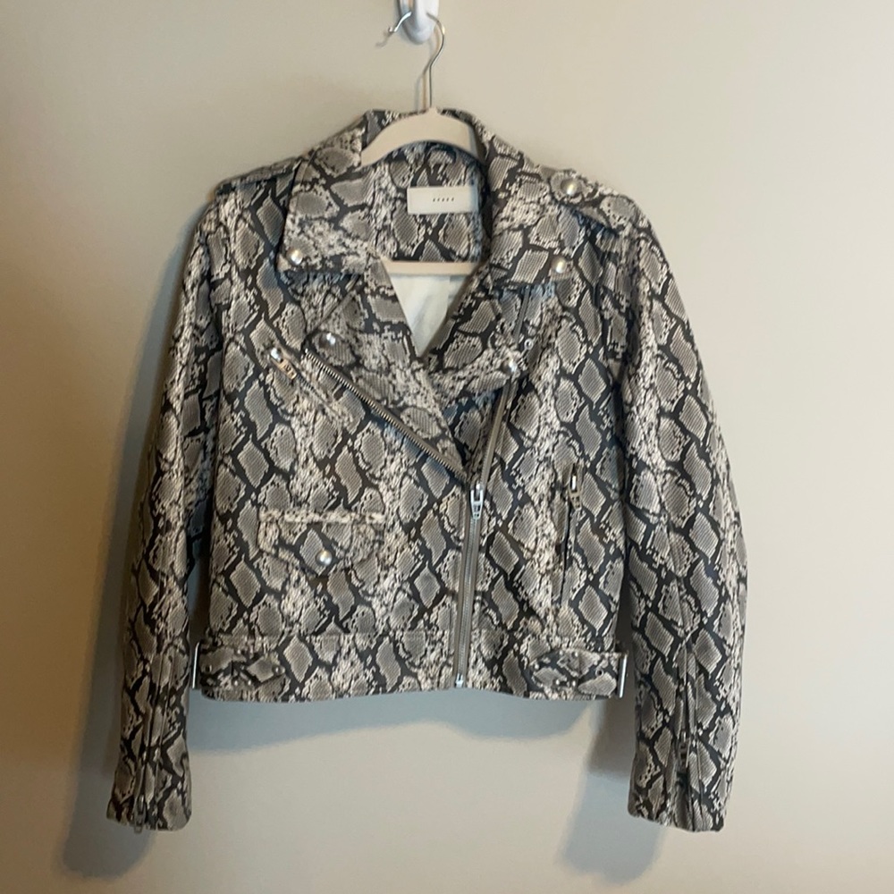Blank NYC Breakaway Faux Leather Snake Jacket